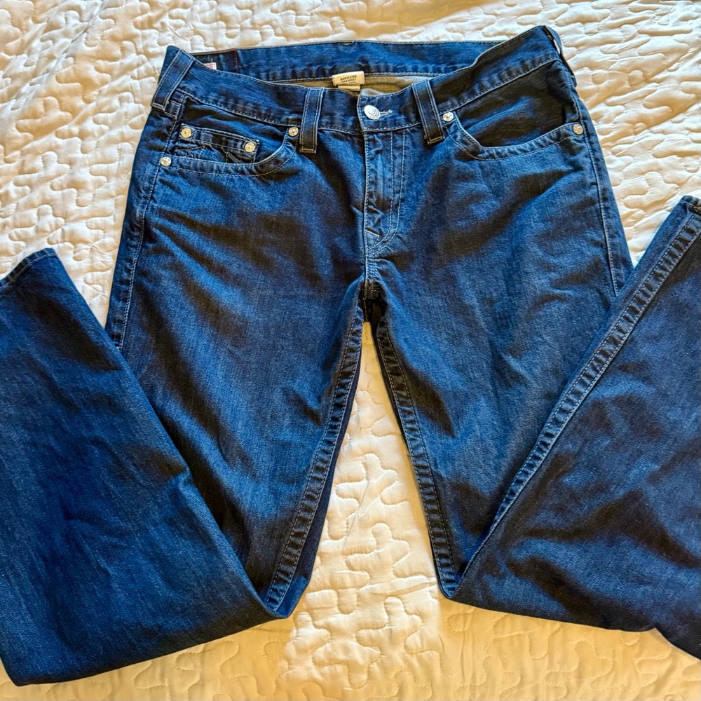 True Religion Dark Blue Bobby Straight Jeans
